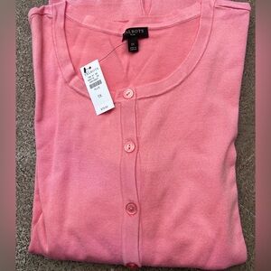 New Talbots Vibrant Pink Cardigan Sweater